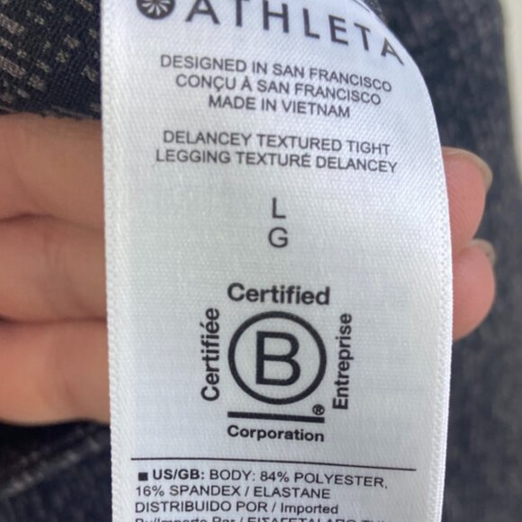 Athleta Black & Gray Delancey Textured Tight - Picture 6 of 9